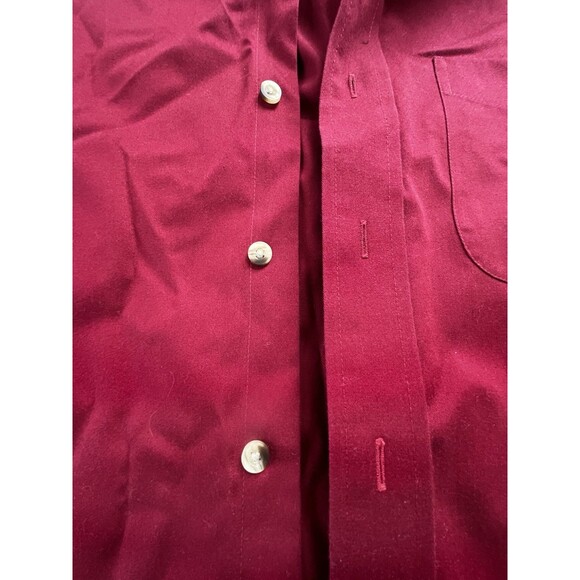 L.L. BEAN Men's Red Short Sleeve Button Up Shirt Size L-Tall Wrinkle Resistant - Picture 4 of 10